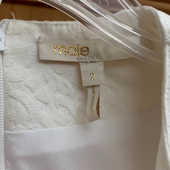 Maje White Biker Inspired Mini Dress - Picture 5 of 7